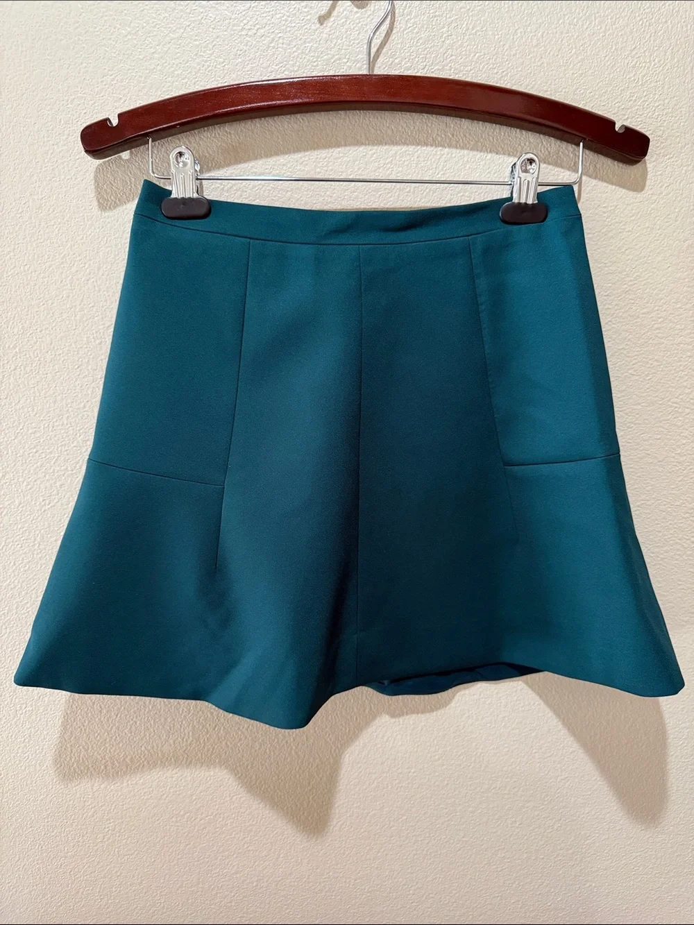 Teal A-Line Skirt - Clean Minimal Design